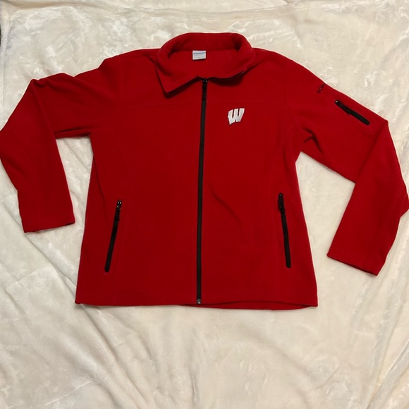 Columbia Jackets & Blazers - Columbia Women's Wisconsin Vibrant Red Fleece Jacket XL